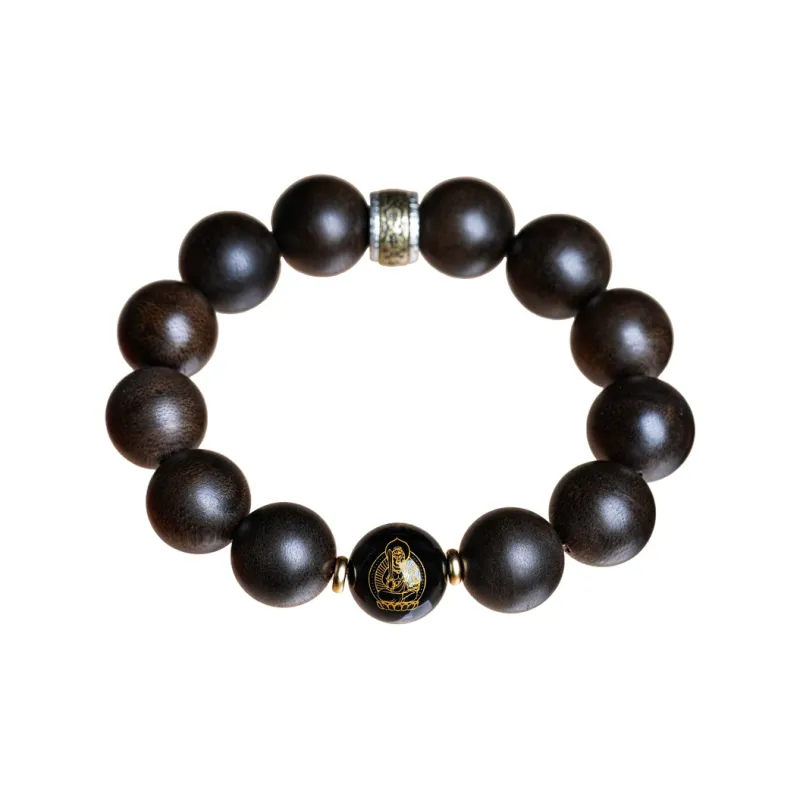 GUMUJIANG Fragrance Agarwood Beaded Bracelet Good Luck Comes Smooth Sailing Good Luck Comes Smooth Sailing Unisex-23