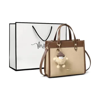 MILLIE'S Cow Leather Handbag, Crossbody Bag, Shoulder Bag Regular Women's Cappuccino