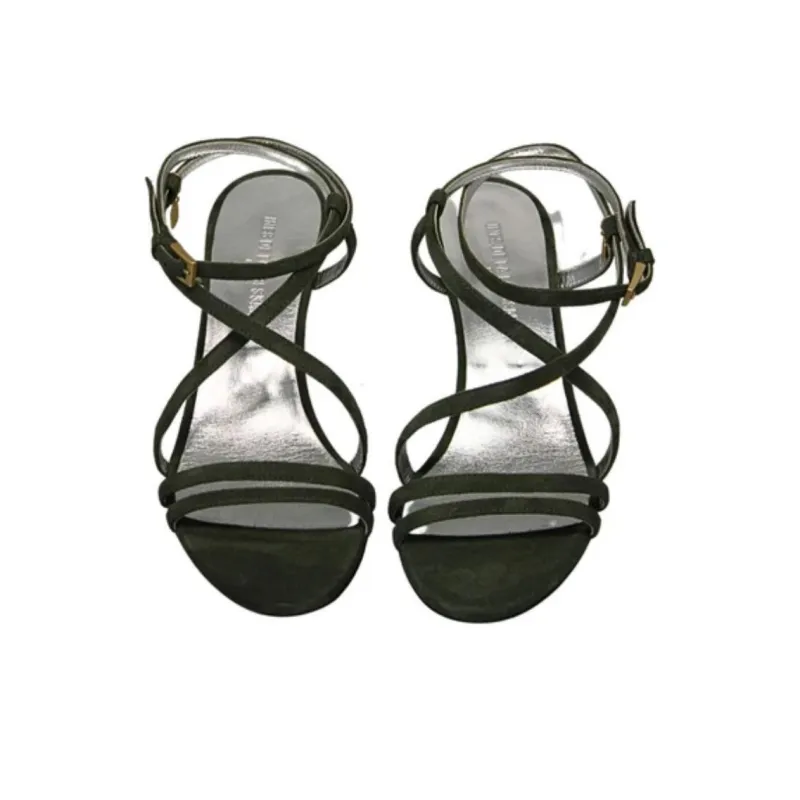 INES DE LA FRESSANGE One Strap Sandals 6cm Women's Green-3