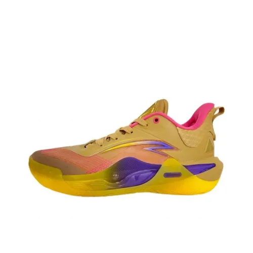 Anta Basketball Collection Cushioning Wear-Resistant Low-Top Basketball Shoes Men's Umber Pink Gold