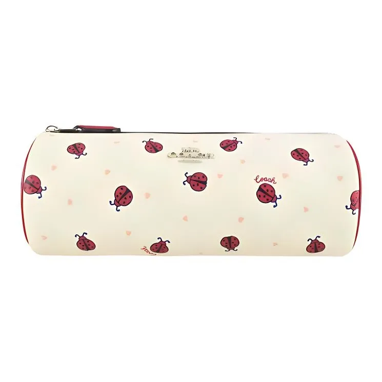 COACH PVC Clutch Makeup Bag Trumpets Women's White-0
