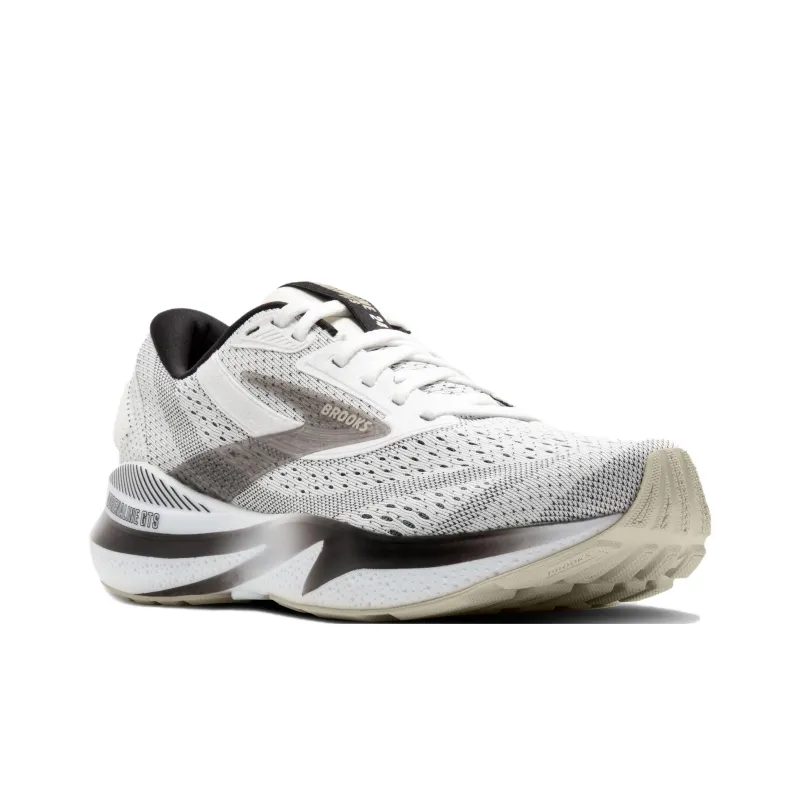 Brooks Adrenaline GTS Anti Slip Wear Resistant Low Top Casual Running Shoes Men's Gray White-2