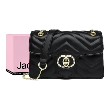 Jade En Plus PU Small Square Bag Shoulder Bag Crossbody Bag Regular Women's Black/Apricot
