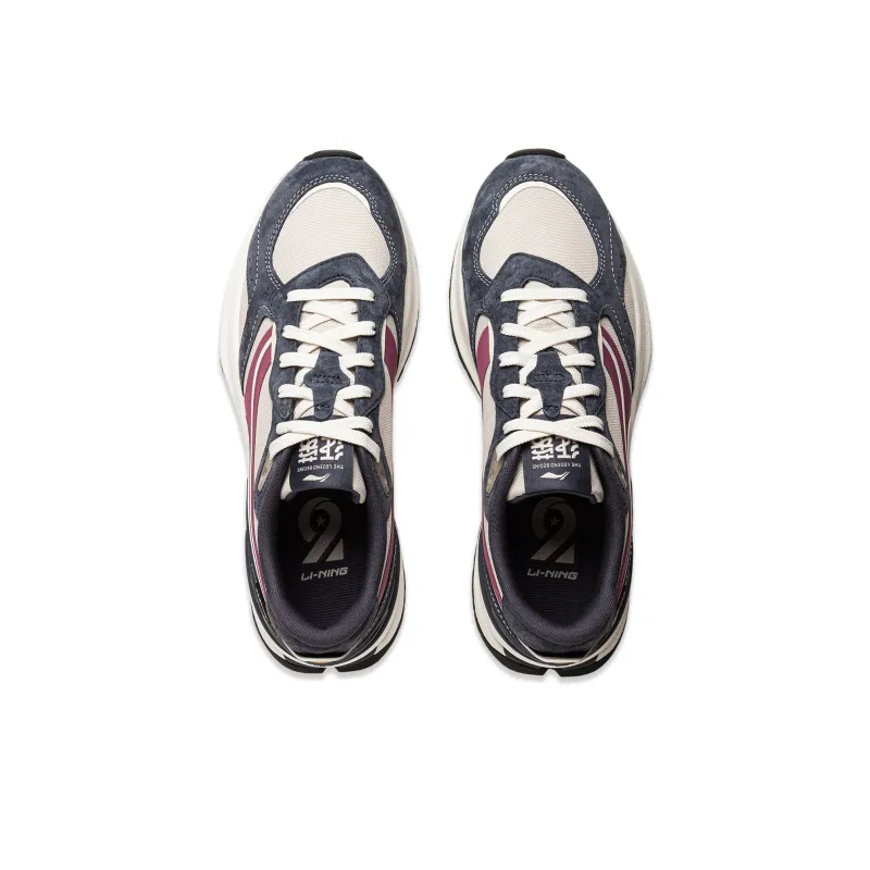 LiNing Zhengrong Coverage Anti-Slip And Wear-Resistant Low-Top Skateboard Shoes Men's Beige Blue Red-3