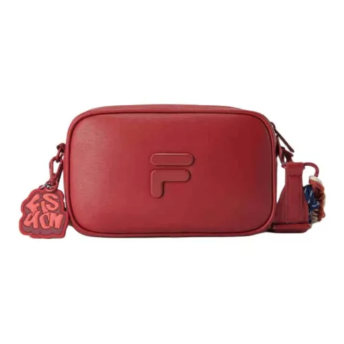 FILA FUSION FILA FUSION CLASSICS Artificial Leather Camera Bags Shoulder Bags Mini Unisex Deep Rouge