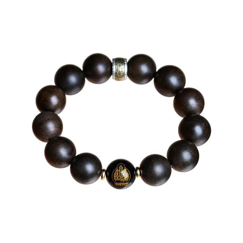 GUMUJIANG Fragrance Agarwood Beaded Bracelet Good Luck Comes Smooth Sailing Good Luck Comes Smooth Sailing Unisex-19