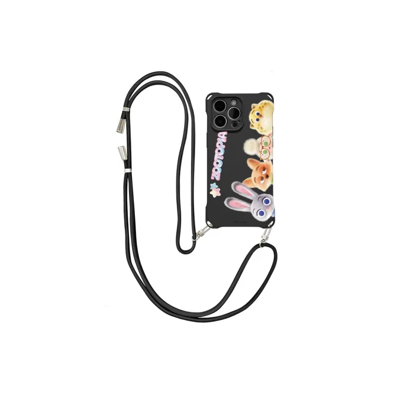 Disney Silicone Material Cute Cartoon Crossbody Backpack Phone Cases Compatible With Apple 16 Pro Max/Pro/Plus/15/14/13-0