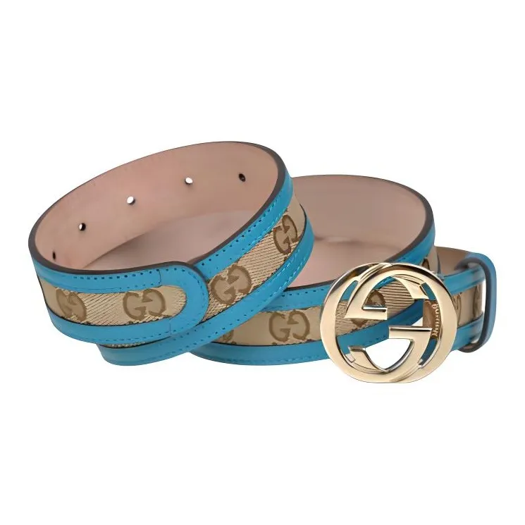 GUCCI Canvas Belt Women's Multicolor 3.1CM-2