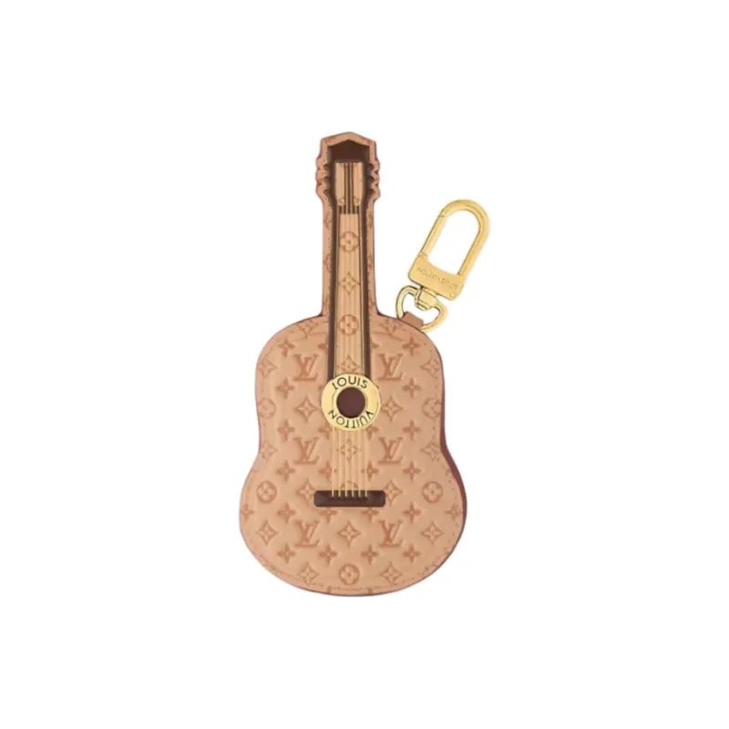 LOUIS VUITTON Leather Trim Charm Bag Accessory Women's Brown-1