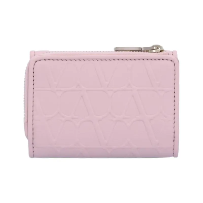 Valentino VLogo Plaque Zip Detailed Wallet-2