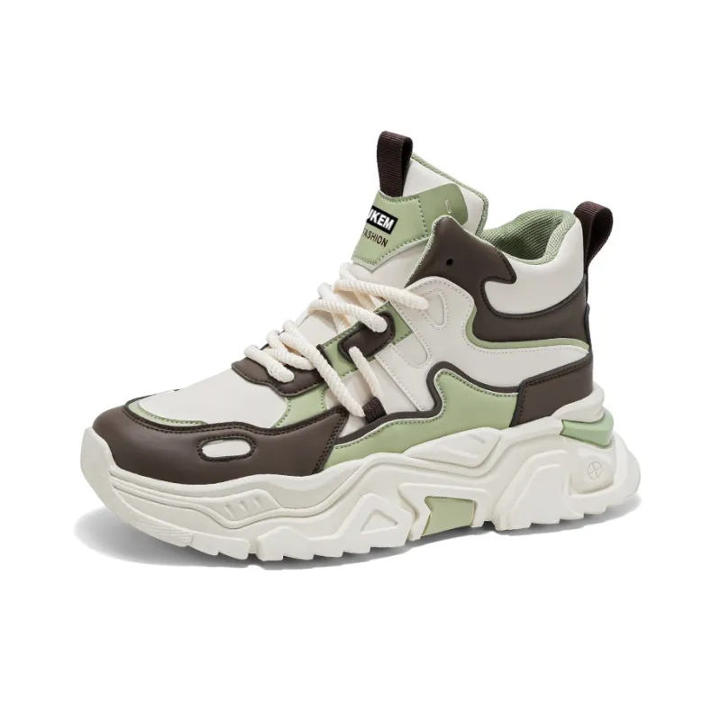 JKEM Anti Slip And Wear Resistant Height Increasing High Top Chunky Sneakers Men's-11