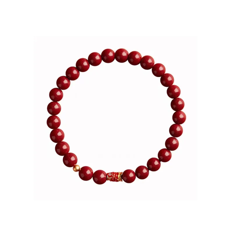 Bubble Scallops Reconstructed Cinnabar Bracelets Unisex-0
