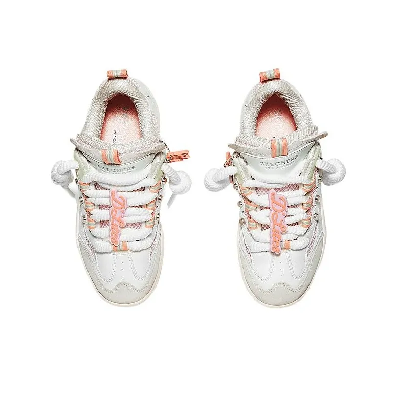 Skechers Anti Slip Wear Resistant Low Top Skateboard Shoes Women's White-1