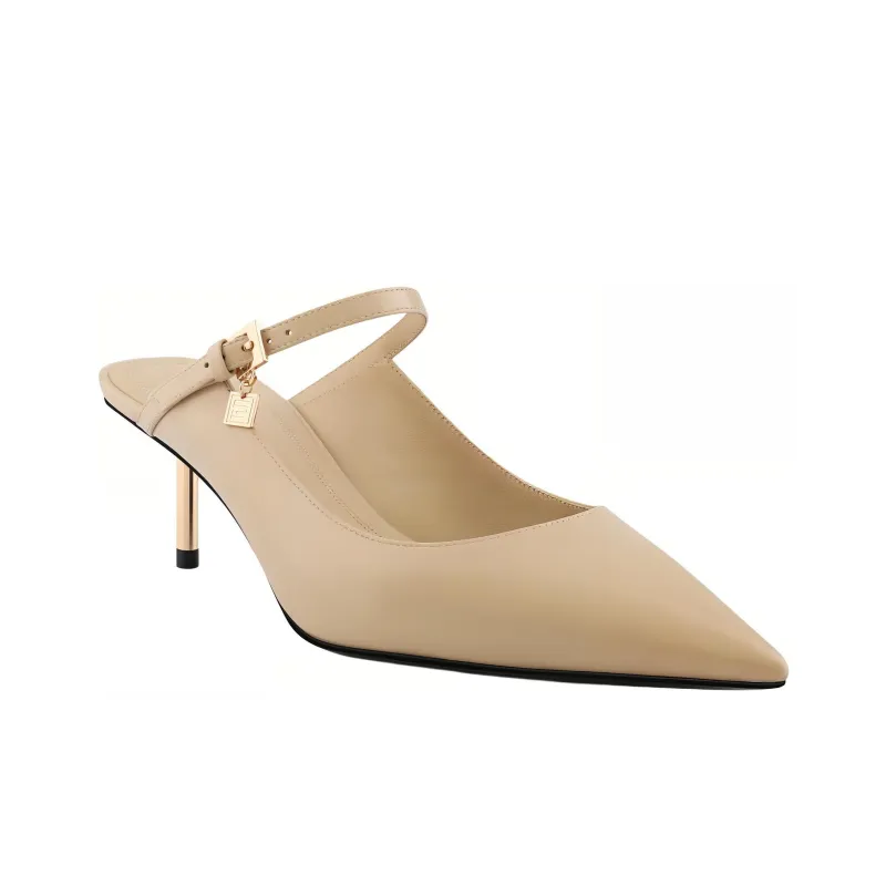 STELLA LUNA Closed Toe Slippers 6.5cm Women's Beige-2