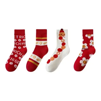 XIANSINIAO Mid Calf Socks Women's 4 Pack