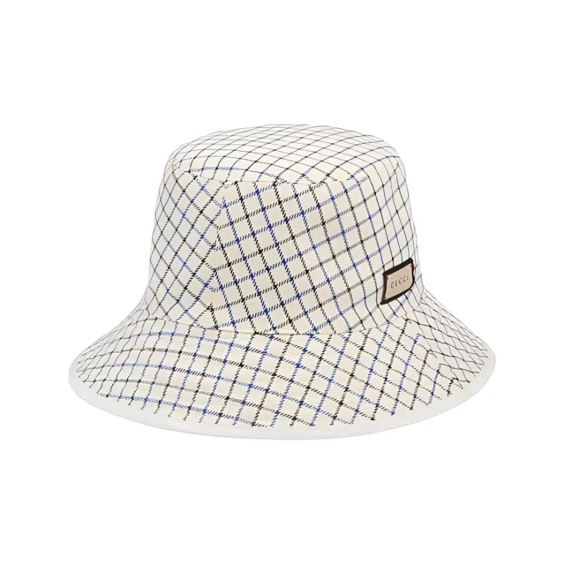 GUCCI Canvas Bucket Hats Men's Khaki-3