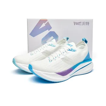 VOIT Running Shoes Unisex Low Top Left White Blue Green Mismatched