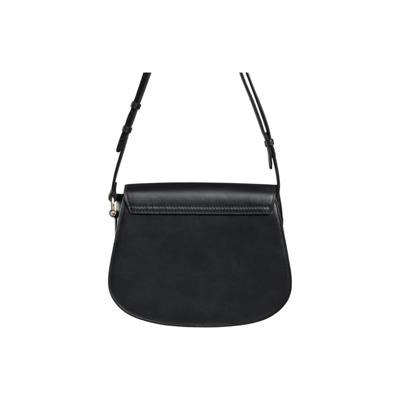INES DE LA FRESSANGE Cow Leather Messenger Bag, Crossbody Bag, Shoulder Bag Women's Black-2