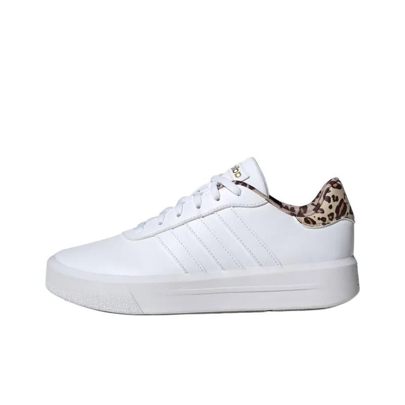 Adidas GRAND COURT PLATFORM Anti Slip Wear Resistant Low Top Skateboard Shoes Women's White-0