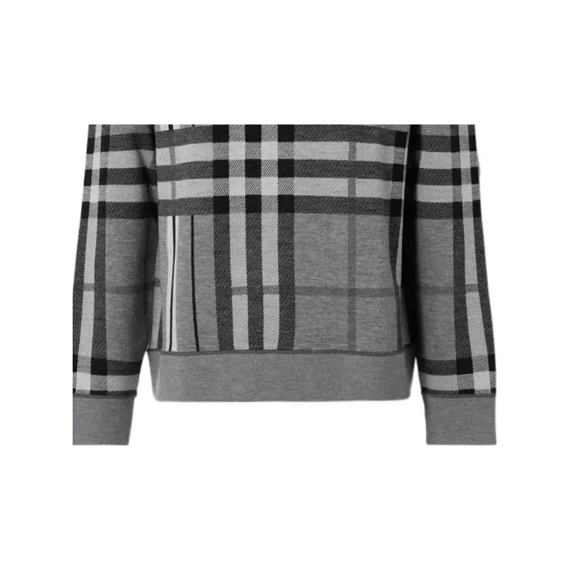 Burberry Check And Stripe Wool Jacquard Sweater-3