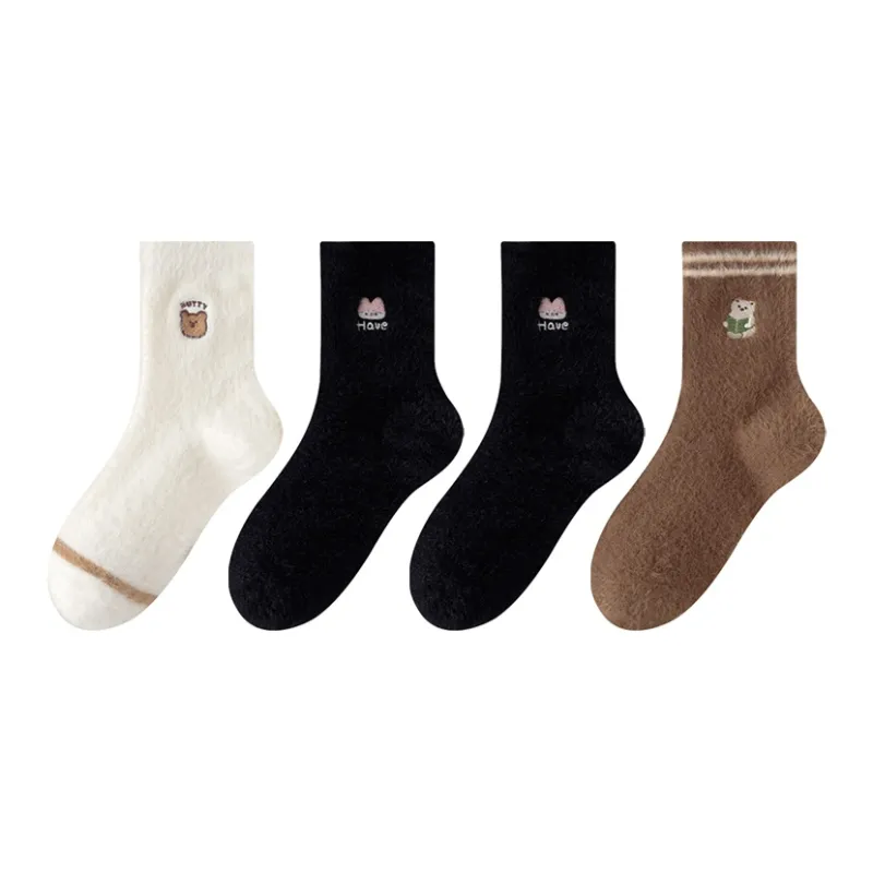 MIIOW Trend Party Series Mid Calf Socks Women's 4 Pack-10