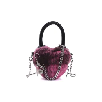 FINDINGS Woolen With PU Crossbody Bag Mini Women's Black Pink