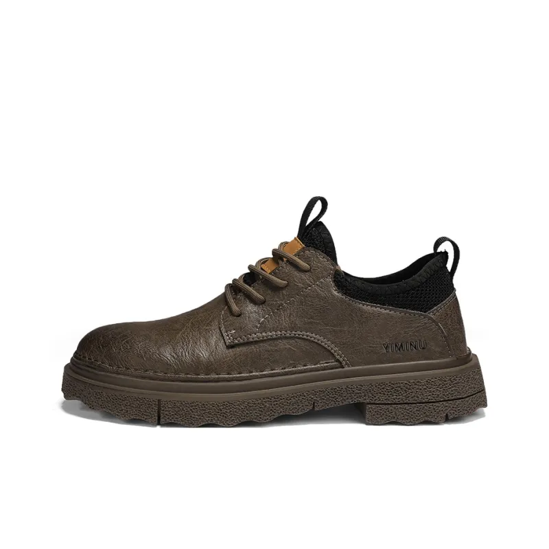Eminu Work Boots Men Low Top Black/Brown-5