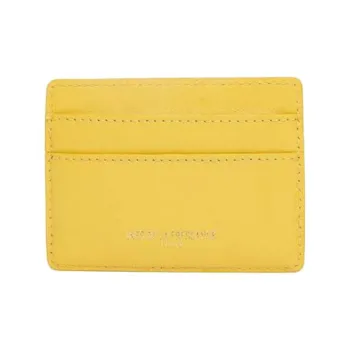 INES DE LA FRESSANGE Cow Leather Card Holder Women's Yellow