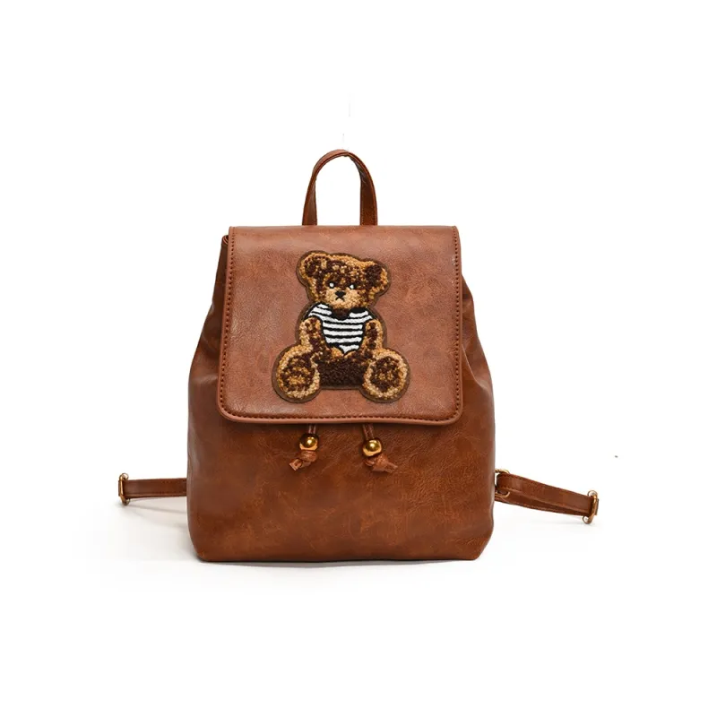 SUN ERATH&U PU Backpack Regular Women's Black/Brown/Coffee/Khaki-4