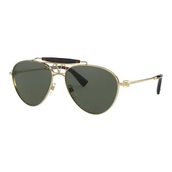 Valentino Metal Aviator Sunglasses Men's Gold