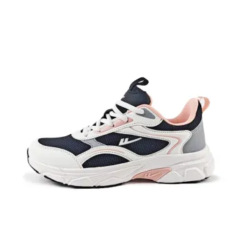 Warrior Anti Slip And Wear Resistant Height Increasing Low Top Chunky Sneakers Women's White Black Pink