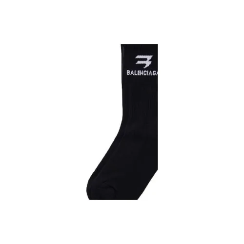 Balenciaga SS23 Knee-High Socks Regular Fit Unisex Black