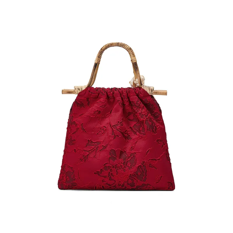 ST&SAT Fabric Handbag Regular Women's Red-7