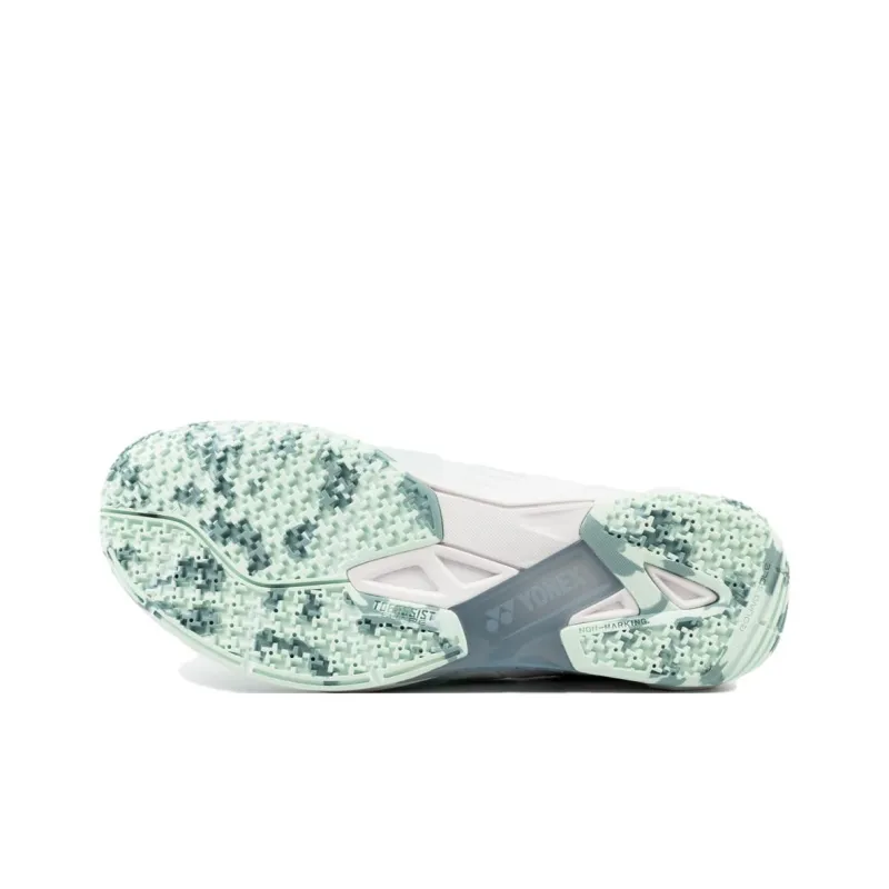 YONEX Anti Slip Wear Resistant Low Top Badminton Shoes Unisex White Green-4