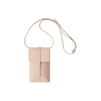 INES DE LA FRESSANGE Calfskin One Shoulder Crossbody Cell Phone Pouch Women's Pink