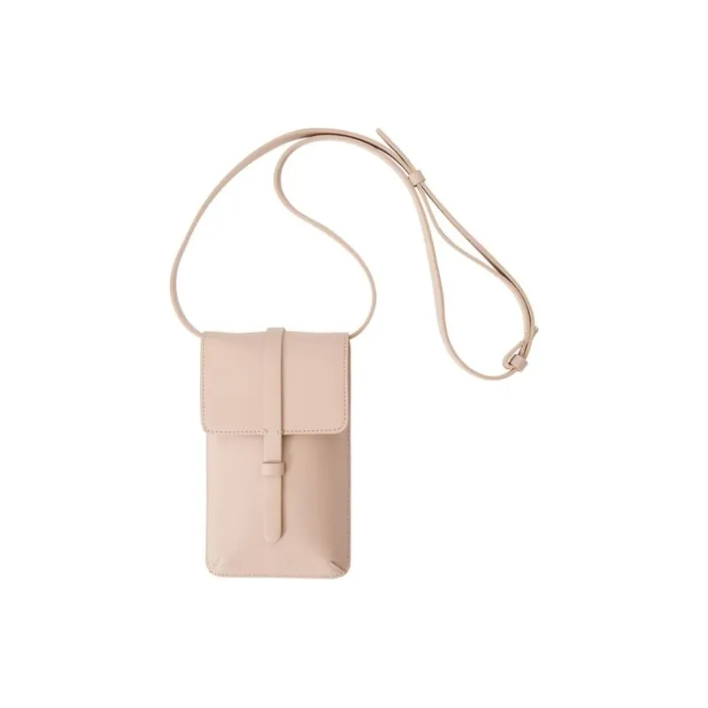 INES DE LA FRESSANGE Calfskin One Shoulder Crossbody Cell Phone Pouch Women's Pink-0