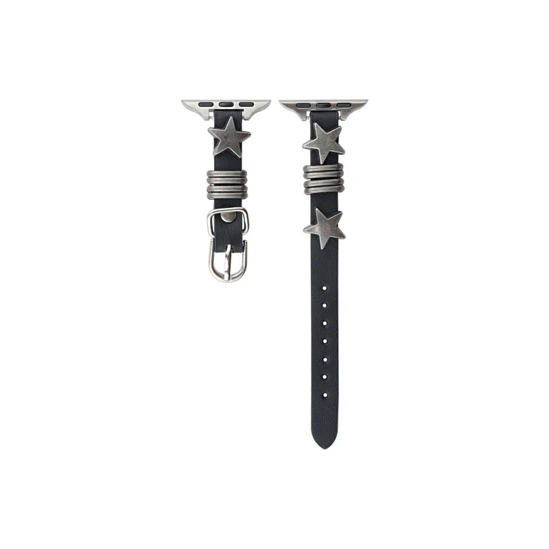 MSSM Watch Band Apple Compatibility Cowhide Leather Material-0