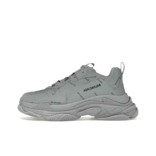 Balenciaga Triple S Low Top Casual Shoes Men's Gray