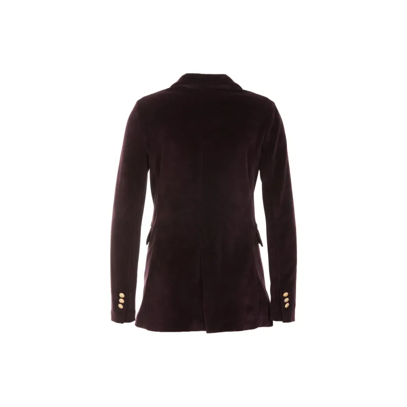 Circolo 1901 Double-breasted Velvet Blazer-1