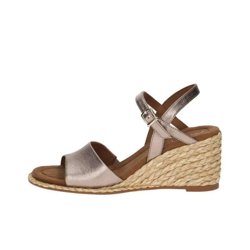 CAPRICE Breanna Strap Sandals 7.5cm Women's Gold-0