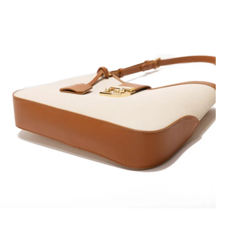 OCTSUI PVC Shoulder Bag Shoulder Bag Women's Ecru/Milk Tea Beige/Black/Denim/Brown White-18