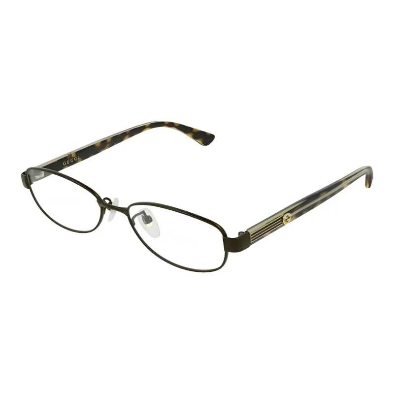 GUCCI Titanium Irregular Shape Optical Frame Women's Black-0