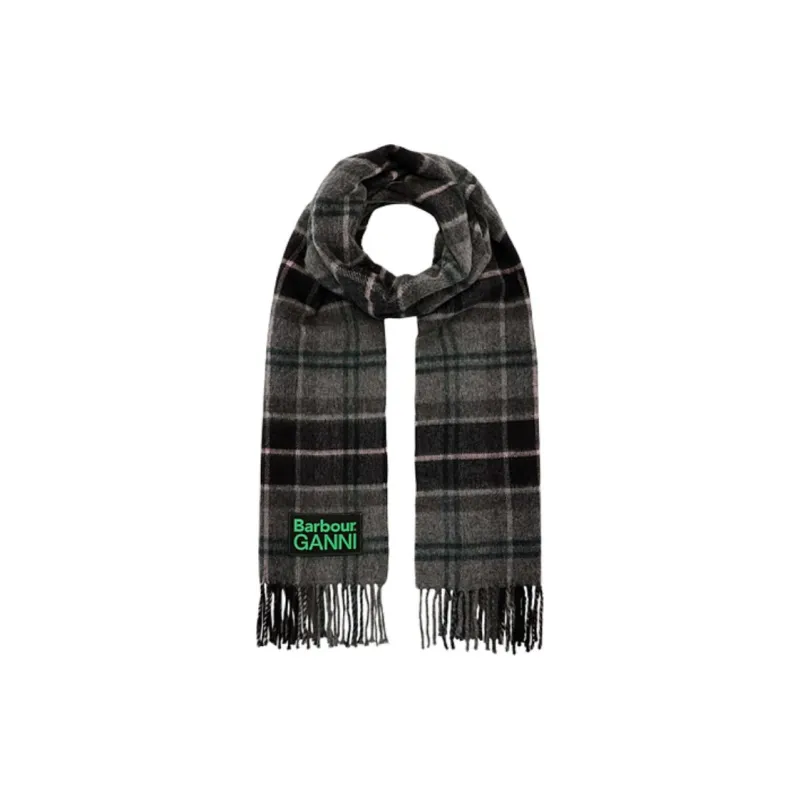GANNI Sheep Wool Knit Scarves Unisex Black-0