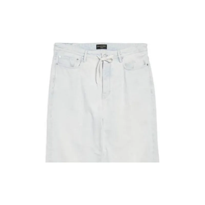 Balenciaga Jeans, Regular Fit Men's White-3
