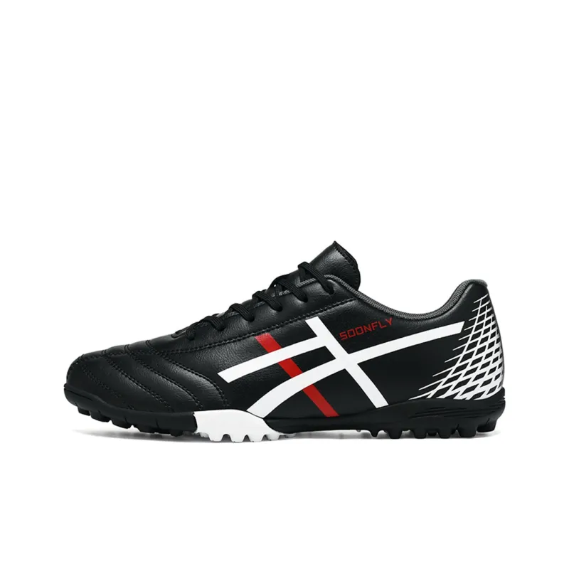 SOONFLY Soccer Shoes Men Low Top Black-0