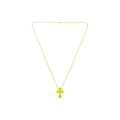 Chrome Hearts Brass Silicone Necklaces Unisex Yellow