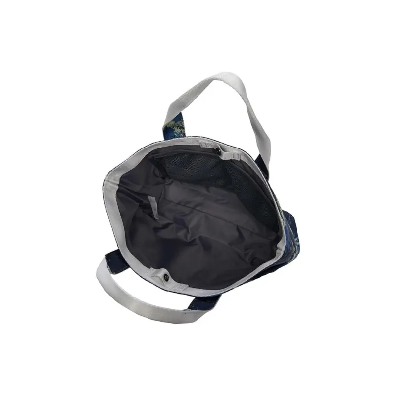PUMA Polyester Tote Bag, Shopping Bag, Handbag Regular Unisex Dark Marine Blue & Cool Cucumber-3