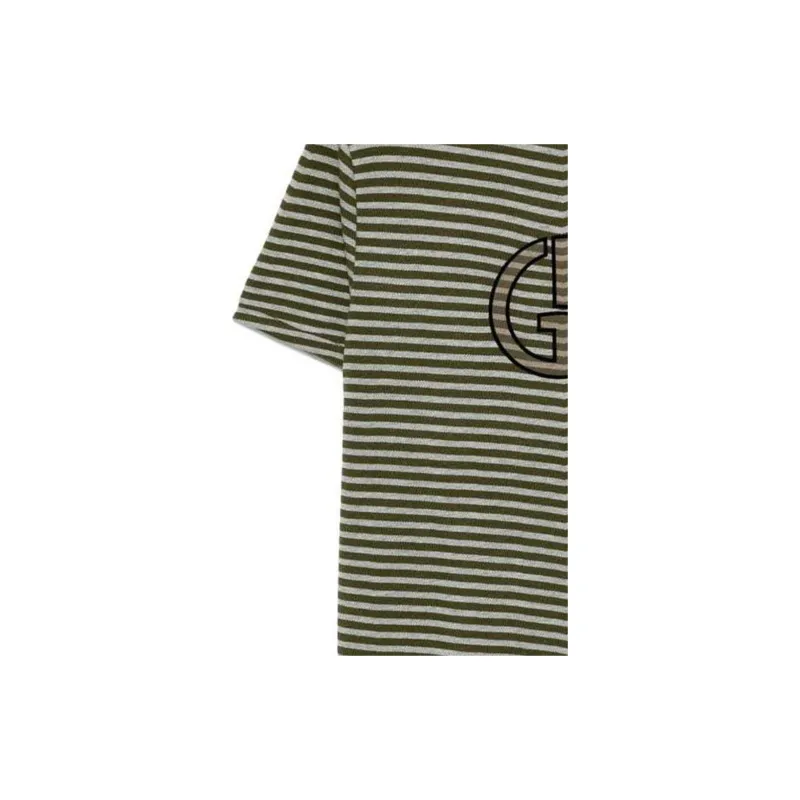 GIORGIO ARMANI Chevron Jacquard Stretch Viscose Crew neck T shirt-5