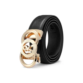ROBERTA DI CAMERINO Cow Leather Belts Men's Black 3.5CM