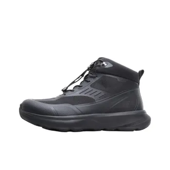 AVOCCO Life Cushioned Waterproof And Breathable Mid Top Outdoor Shoes Men's Black